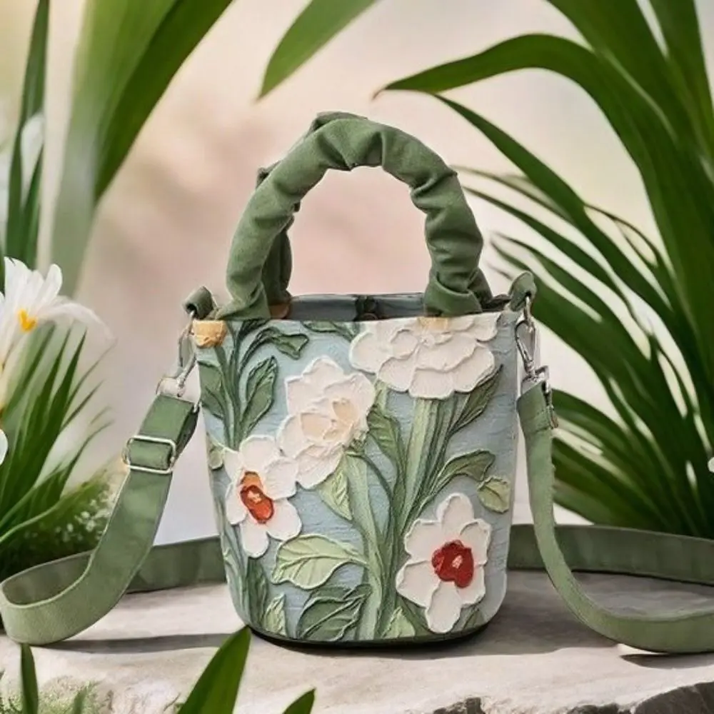 

Новая большая вместительная сумка-ведро с цветочным узором, универсальная новая женская сумка на плечо в китайском стиле, сумка для хранения на выход