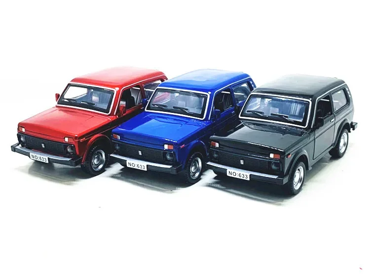 

Diecast 1:32 Alloy Model Car Lada Niva Jeep Miniature Metal Retro Vehcile Classic Simulation Collection New Gift for Boy Hottoys