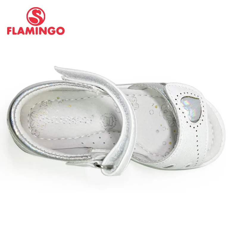 FLAMINGO Summer kinder sandalen Hook& Loop Flat Arched Design Chlid Casual Princess Shoes Size 26-31 For Girls 221S-Z6-2763