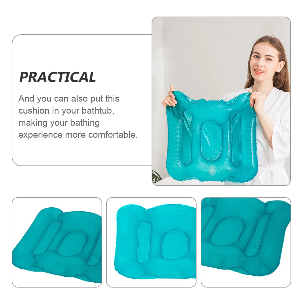 

1Pcs Bathtub Seat Cushion Inflatable and Water Fillable Cushion with Non-Slip Sucker for Bathtub Stool Comfortable Ergonomic