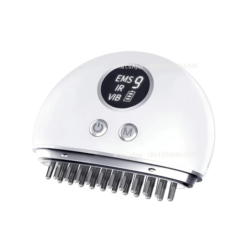 Head Massager Electric Scraping Instrument Micro current Vibration for Clearing Meridian Massage