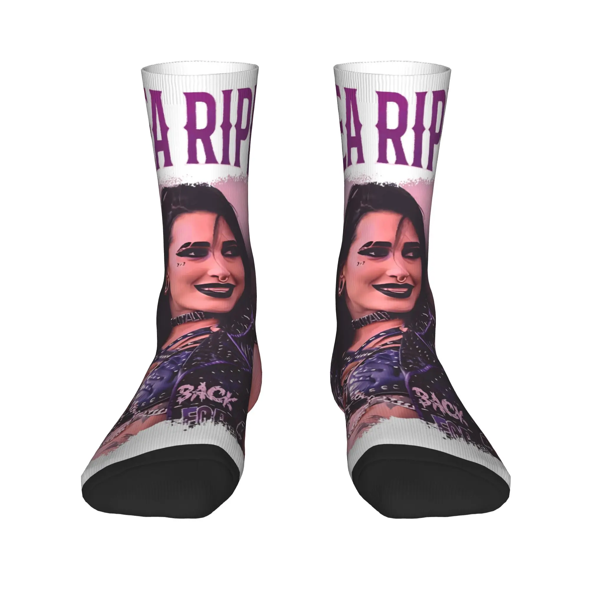 Bootleg تصميم ريا ريبلي المصارعة المصارع الجوارب العصرية جوارب الرجال مريحة سكيت الجوارب الربيع المضادة للانزلاق الجوارب