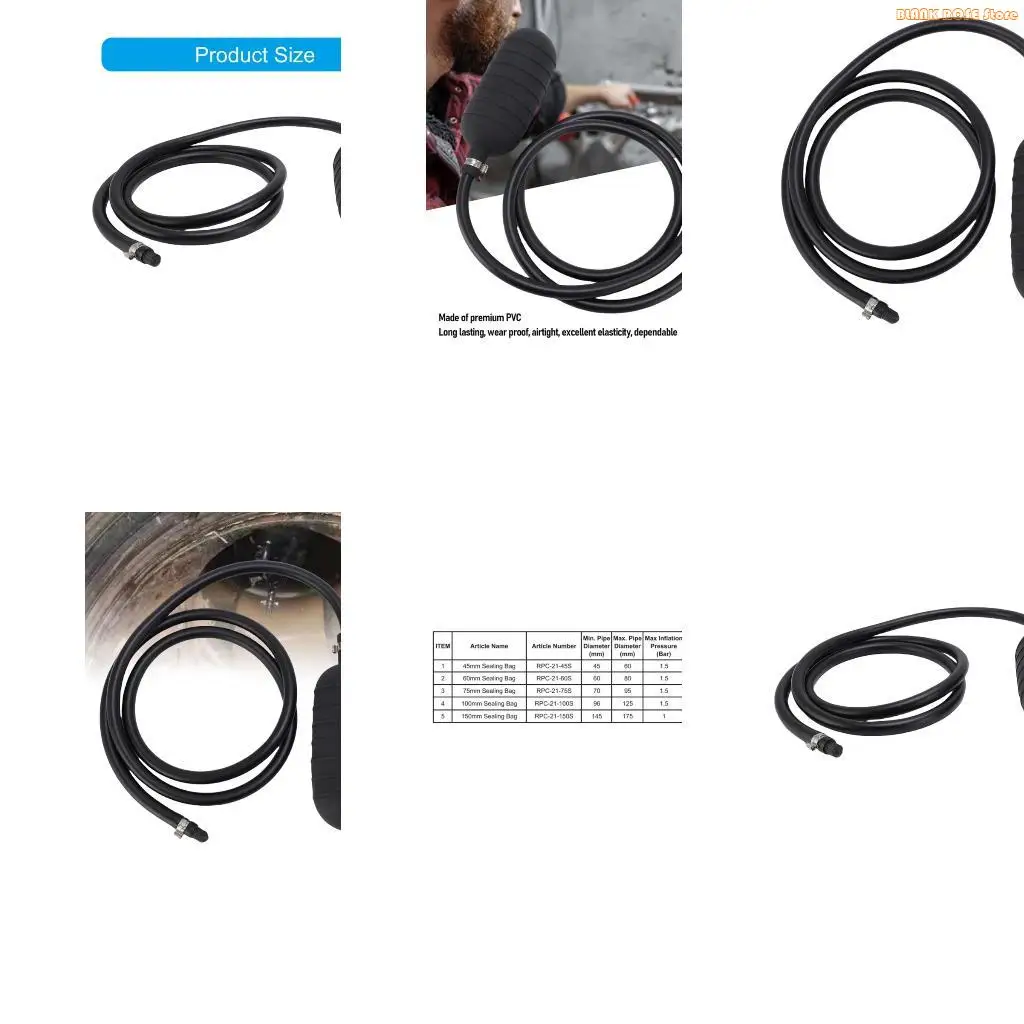 K1AE Quick Seal Water Blockage Testing Tool Inflatable Pipe Plug for Maintenance