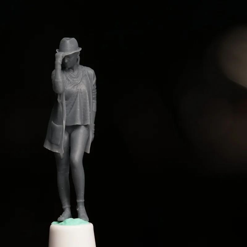 

1/64 Resin Model Figure Fashionable Dancing Girl Gk Micro Miniature 3d Printed White Model Toy Unassembled And Unpainted Kit