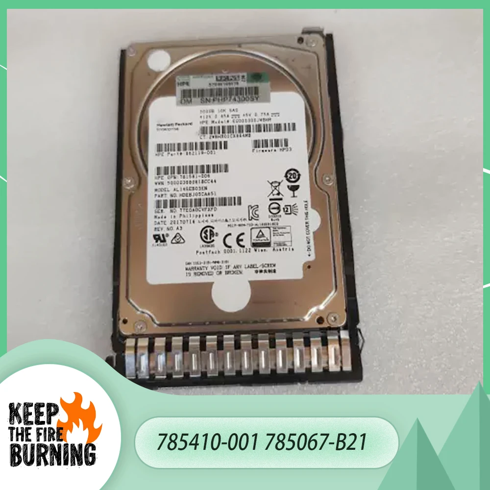 For HP 785410-001 785067-B21 300G 10K SAS 12G 2.5'' Server Hard Disk