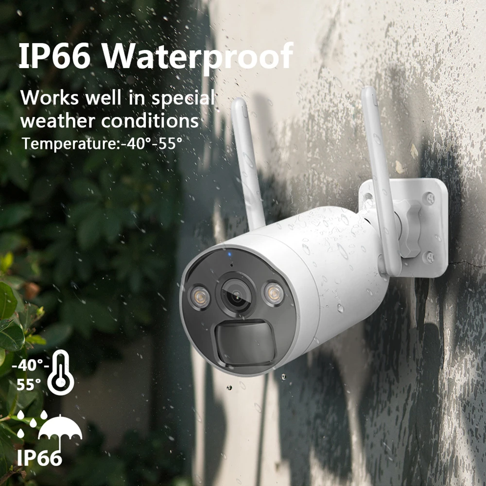 نظام الكاميرا الشمسية 4 قطع 3 ميجابكسل كاميرا تعمل بالطاقة الشمسية مع الألواح الشمسية كاميرات مراقبة فيديو مع واي فاي الأمن اللاسلكي في الهواء الطلق #3