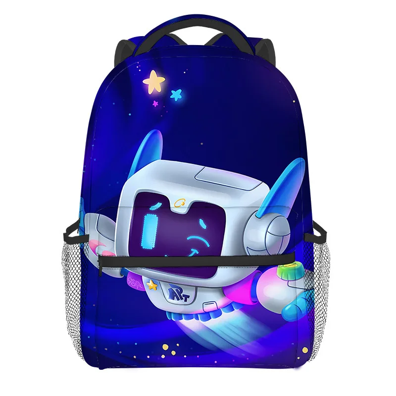 Harajuku Popular divertido Astro Bot estudiante Bookbag Notebook mochilas 3D impreso Oxford impermeable niños/niñas mochilas de viaje