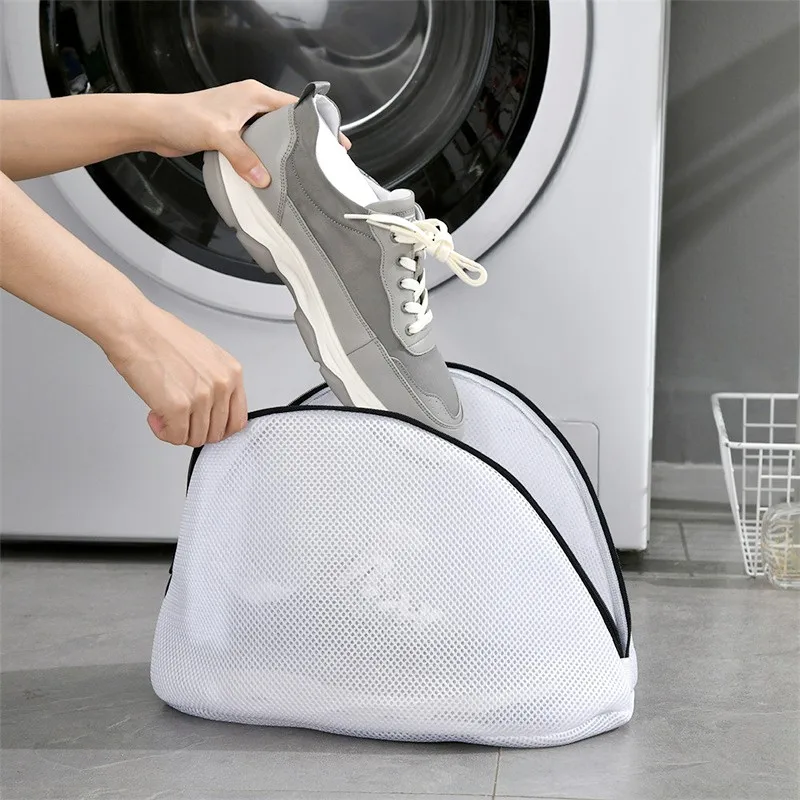 1 PCS Shoes Bags With Zips Mesh Laundry Bag Mesh Laundry Bag Storage Organizer Sundry Bags Shoe Large Capacity Clothes Storage