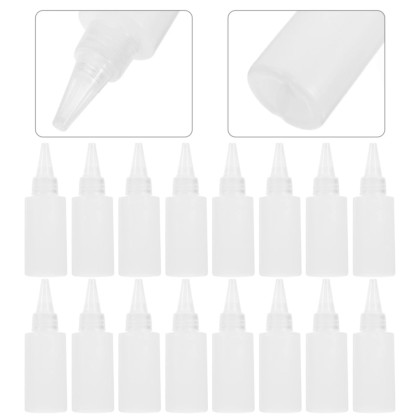 100 Pcs Squeeze Bottle Translucent Extrusion Container Bottles Cold Water Refillable Plastic Empty Multifunctional Glue