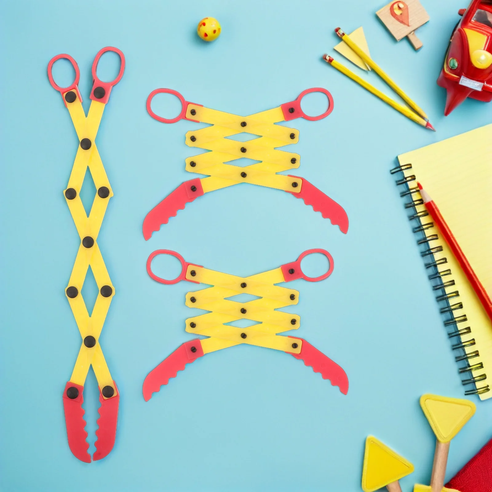 

3pcs Robot Arm Kit Stem Educational Mechanical Hand For Kids Retractable Claw Assembly Engineering Science Experiment Tool