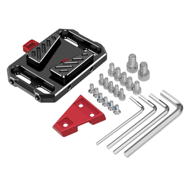 

Adjustable Metal Battery Adapter Plate V Clamp Battery Holder for Camera Rig Support and Power Distribution