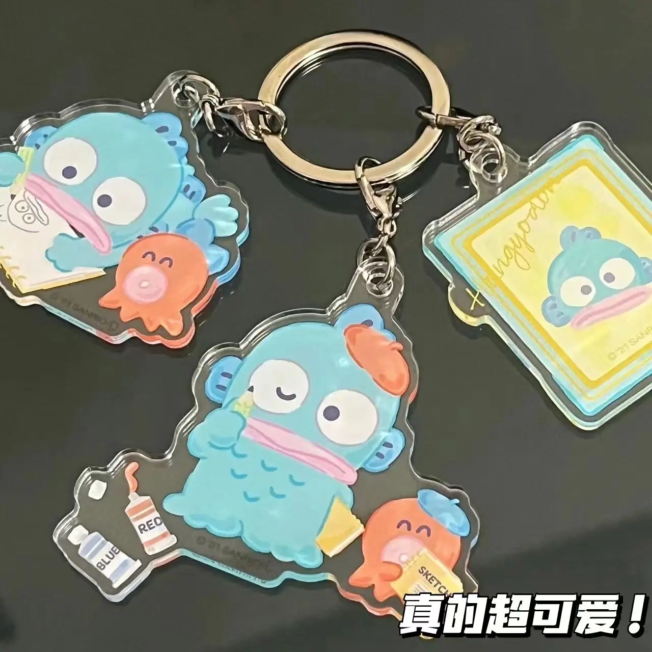 Kawaii HANGYODON سانريو قلادة أنيمي الكرتون لطيف الجمال المفاتيح المدرسية اكسسوارات الديكور هدايا عيد الميلاد #2