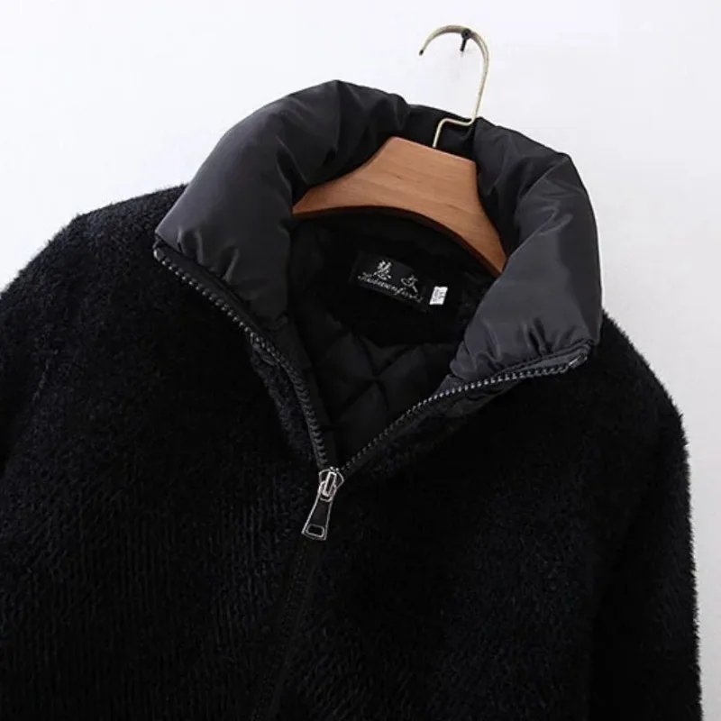 Abrigo de algodón grueso cálido para mujer de mediana edad Otoño Invierno ropa de mujer de gran tamaño abrigo de algodón cálido de longitud media holgado