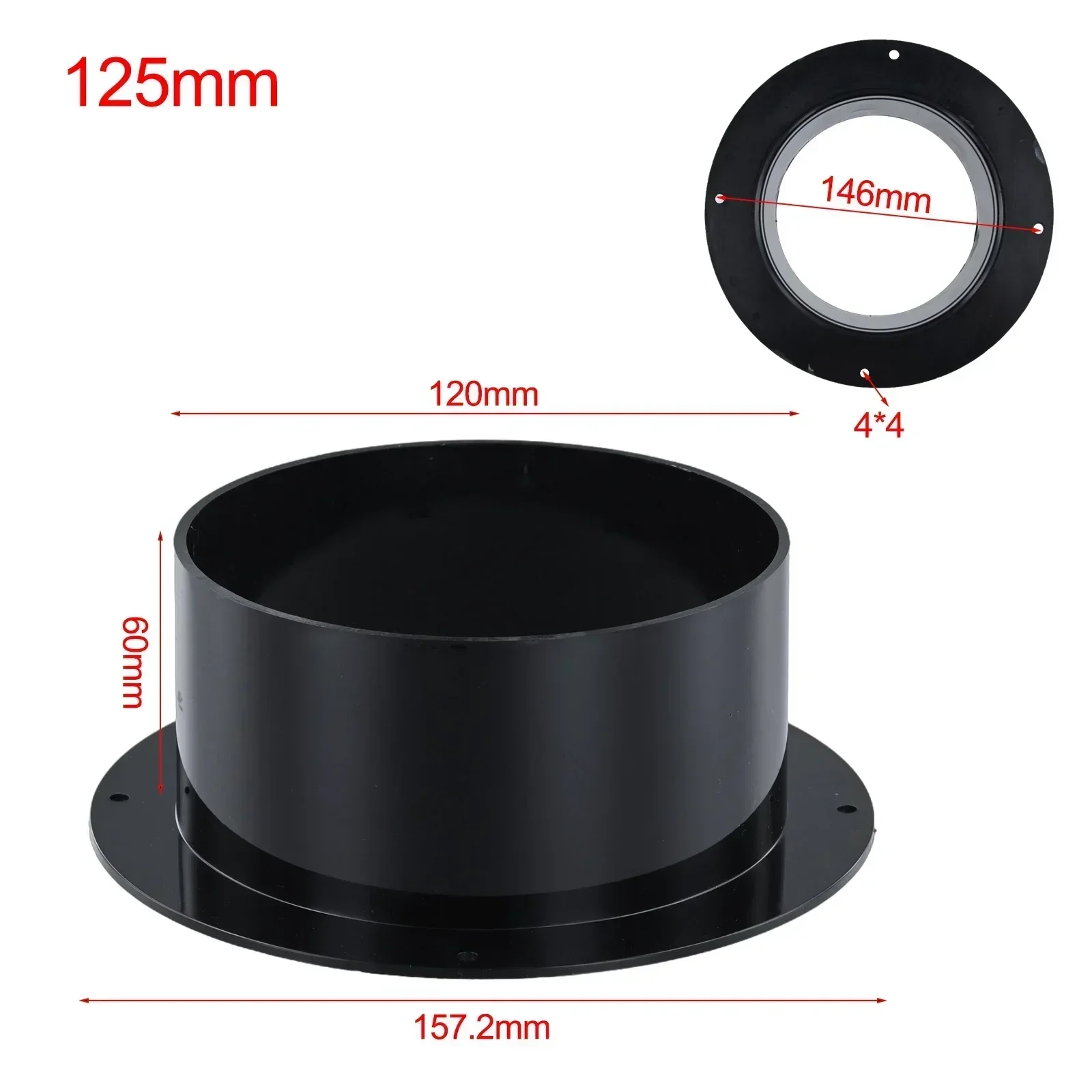 1PC Air Vent Duct Connector Flange Wall Vent Round Pipe Living Room Adapter Ventilation System Connector 75/100/125/150/200mm
