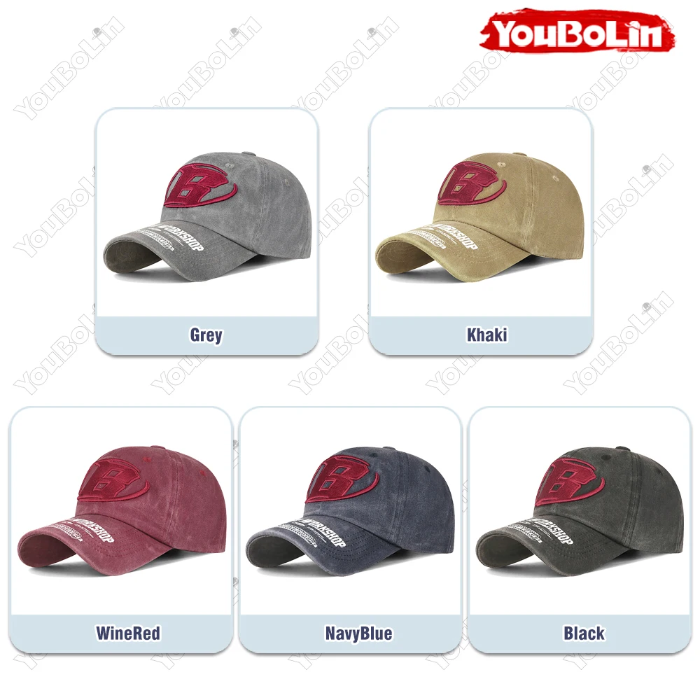 Retro Washed Faded Soft Top Baseball Cap, Mens Womens Summer Sun Hat, UV Protection Outdoor Casual Hat 3