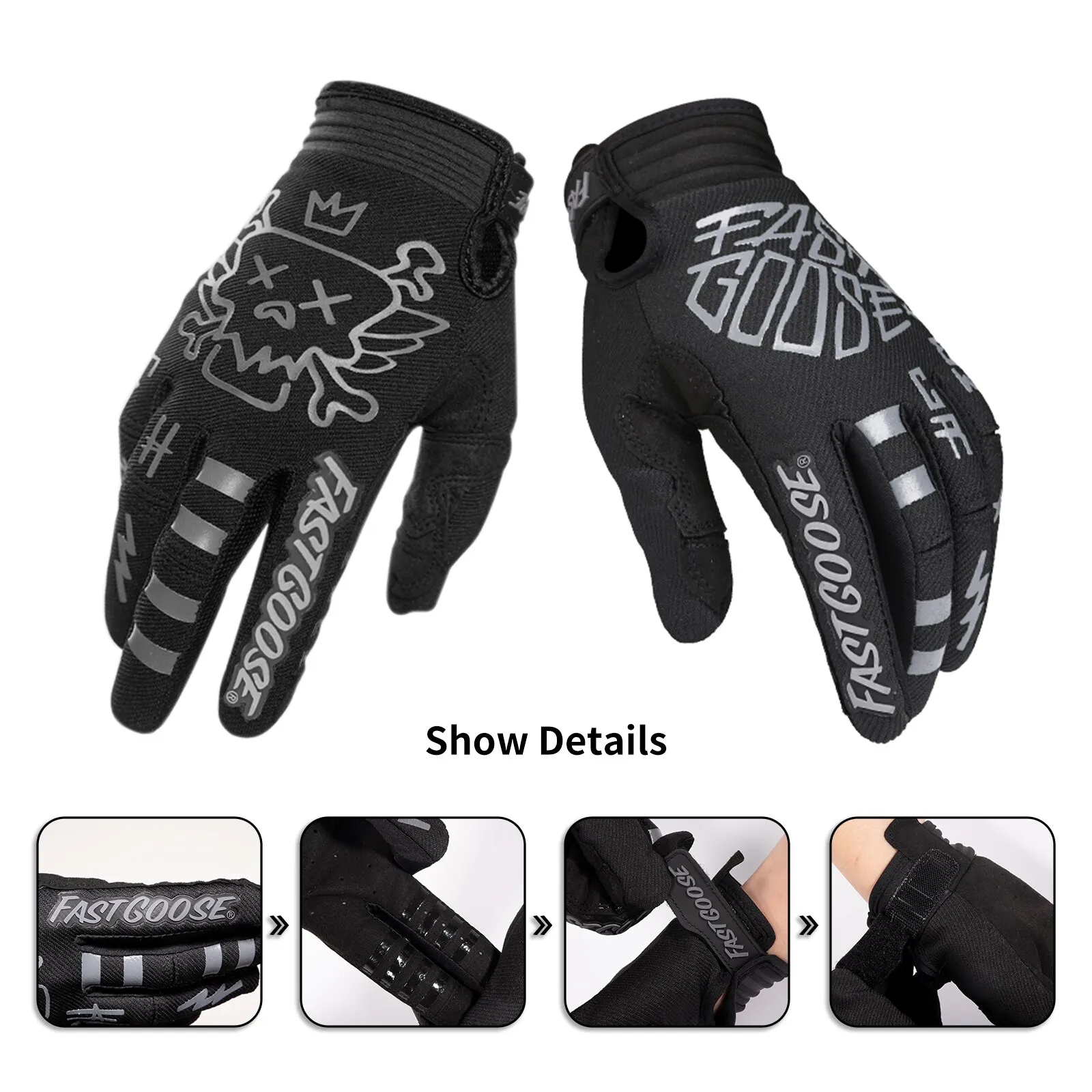 Guanti da corsa Touch Screen guanti da bici da Motocross MTB Mountain Safety guanti da bicicletta da ciclismo per moto Sport New Full Finger