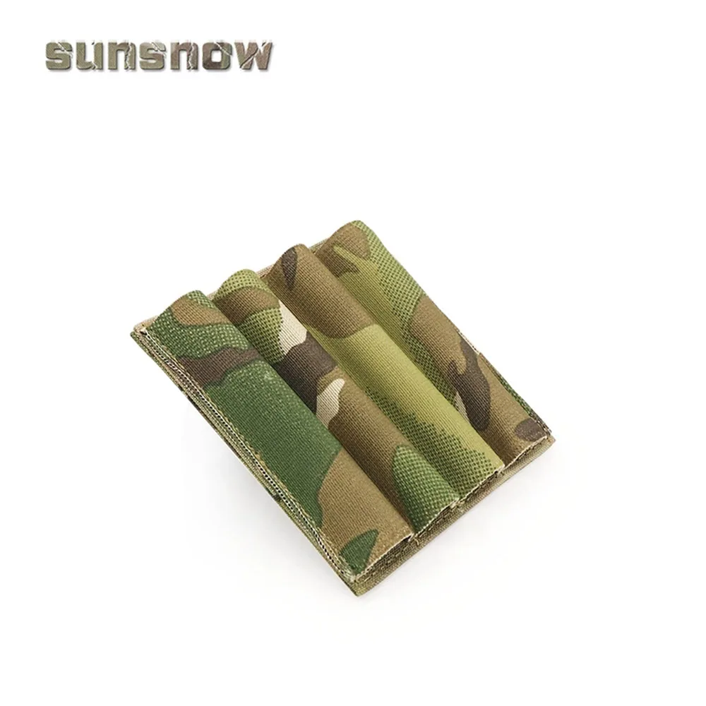 Fluorescent Light Stick Pouch Panel Storage Bag Chemlight Holders 4-Pack Glow Sticks for Tactical Vest Accessories