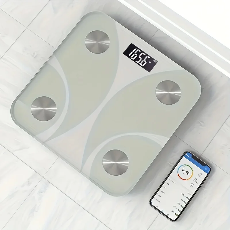 1pc Smart Weight Scale, Smart Digital Weighing Machine With Body Fat BMIMeasurement, Body Composition Analyzer For Home Bathroom