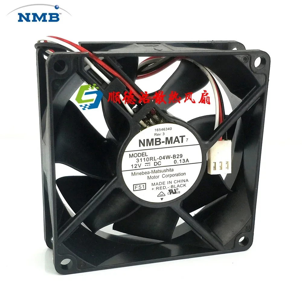 3110RL-04W-B29 12VDC 0.13A ventilador axial original 80*80*25MM