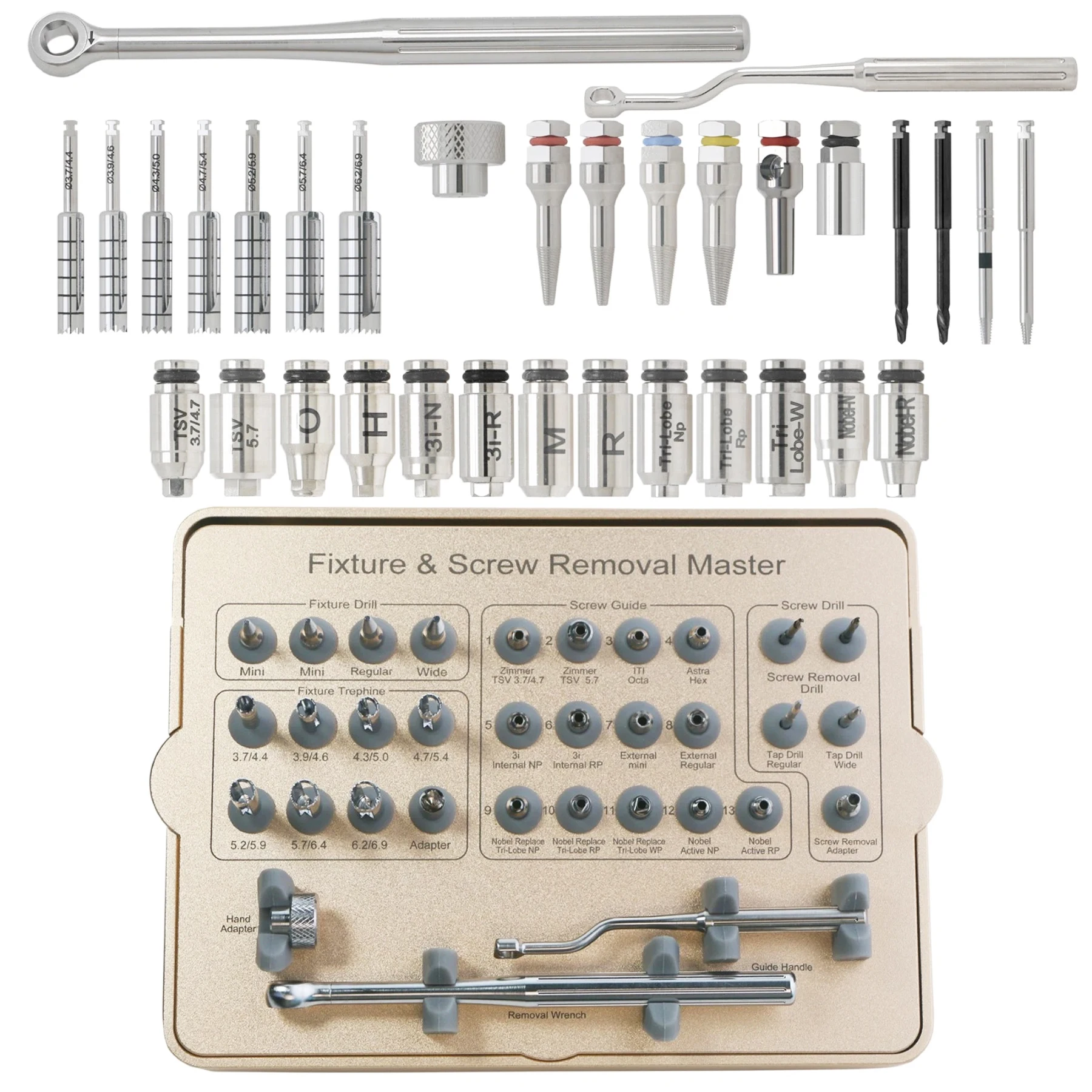 Nowy zestaw narzędzi do usuwania elementów mocujących i śrub do aparatów dentystycznych, pasuje do MCTBIO MCT FSRK-02