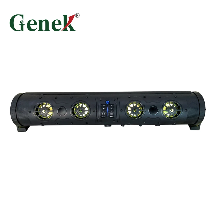 Airow auto Sound bar Outdoor Marine Speaker Bluetooth 32 Inch with Sound and Led Lights Speaker System UTV ATV Golf Cart Speaker