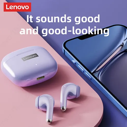Imagen 2 del producto Lenovo LP40 Pro auriculares Bluetooth 5,3 auriculares deportivos inalámbricos auriculares impermeables para juegos con micrófono Control táctil auriculares TWS