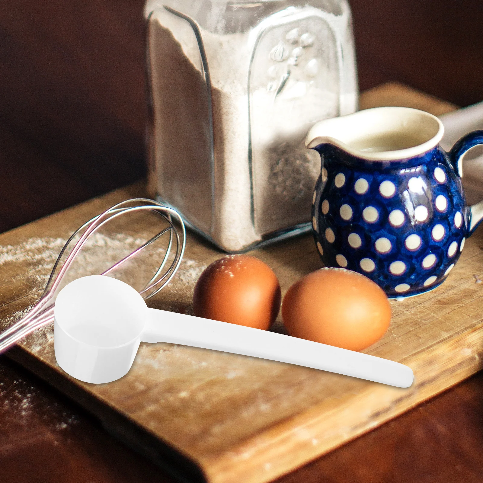 

10pcs Plastic Measuring for Coffee Milk Tea Formula White Creamer Tablespoon Scoop Kitchen Resistant