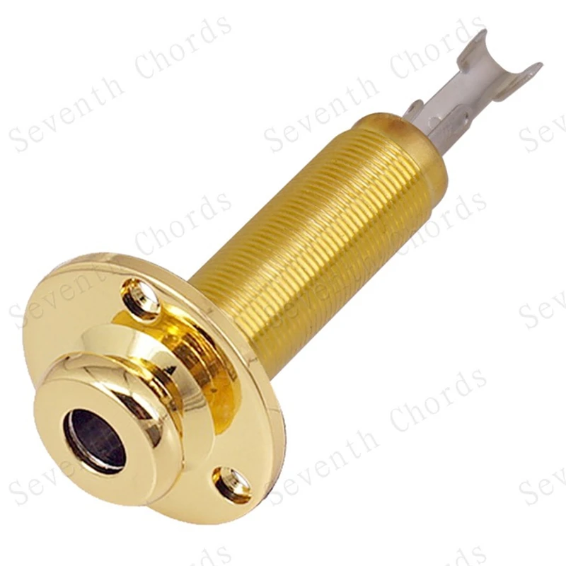 1Pcs Messing 1/4 "6,35 Strap Lock Pin Jack Ende Ausgang Eingang Buchse Für Bass Akustische Elektrische Gitarre Zubehör teile – Detail 18