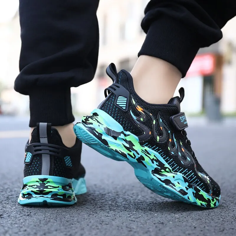 

Новая детская обувь, детские противоскользящие модные низкие кроссовки для бега для мальчиков, легкая спортивная детская обувь на плоской подошве