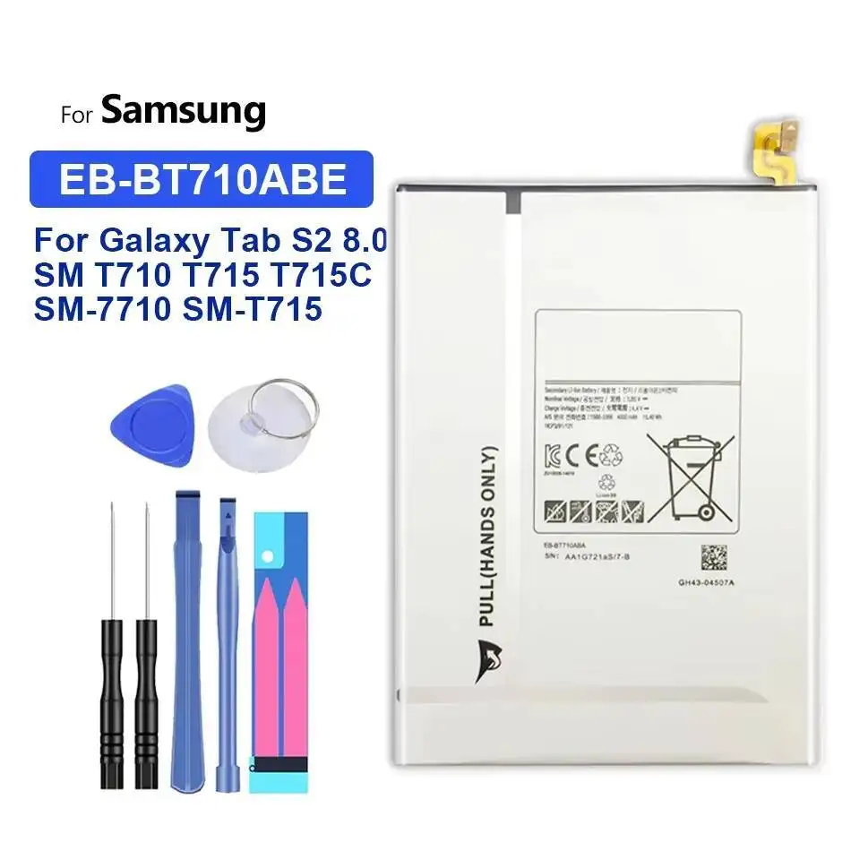 

Battery For Samsung Galaxy Tab S2 8.0 SM-T710 T713 T715 9.7" SM-T810 T810 T815 4000mAh-5870mAh EB-BT710ABE EB-BT810ABE