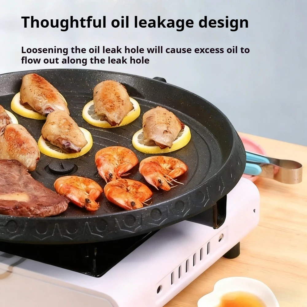 KOSUN Maifan حجر شواء عموم جولة الكورية شواء لوحة غير عصا علبة ألومنيوم للخارجية نزهة حفلة التخييم الشاطئ أدوات الطبخ #2