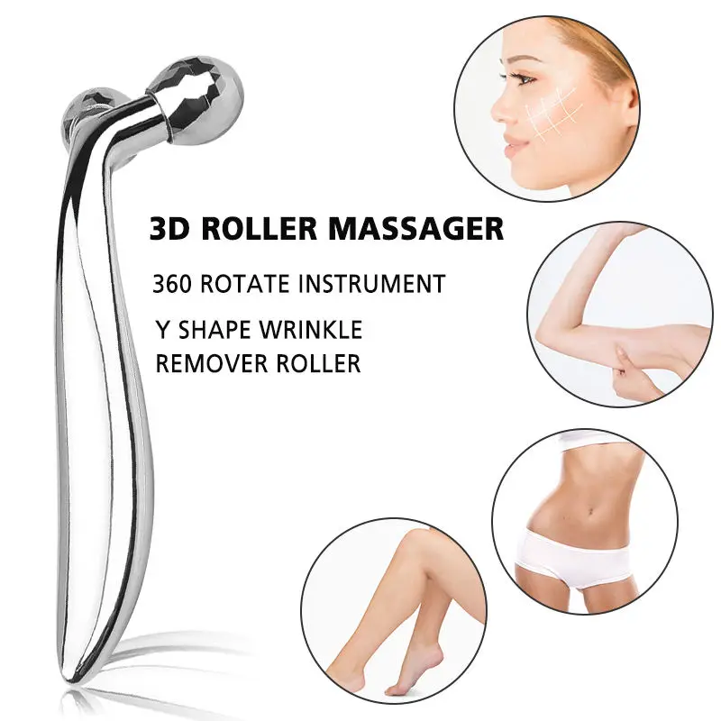 Rolo de massagem facial em forma de Y 3D 360 °   Rotativa face lifting firmando rosto emagrecimento removedor massageador facial ferramenta de cuidados com a pele