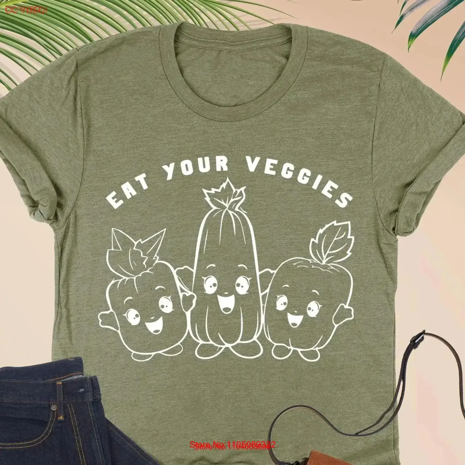 

Eat Your Veggies T Shirt Vegan Powered By Plants Run on Plant Based Vegetarian Herbivore vintage Washed homme Stylish