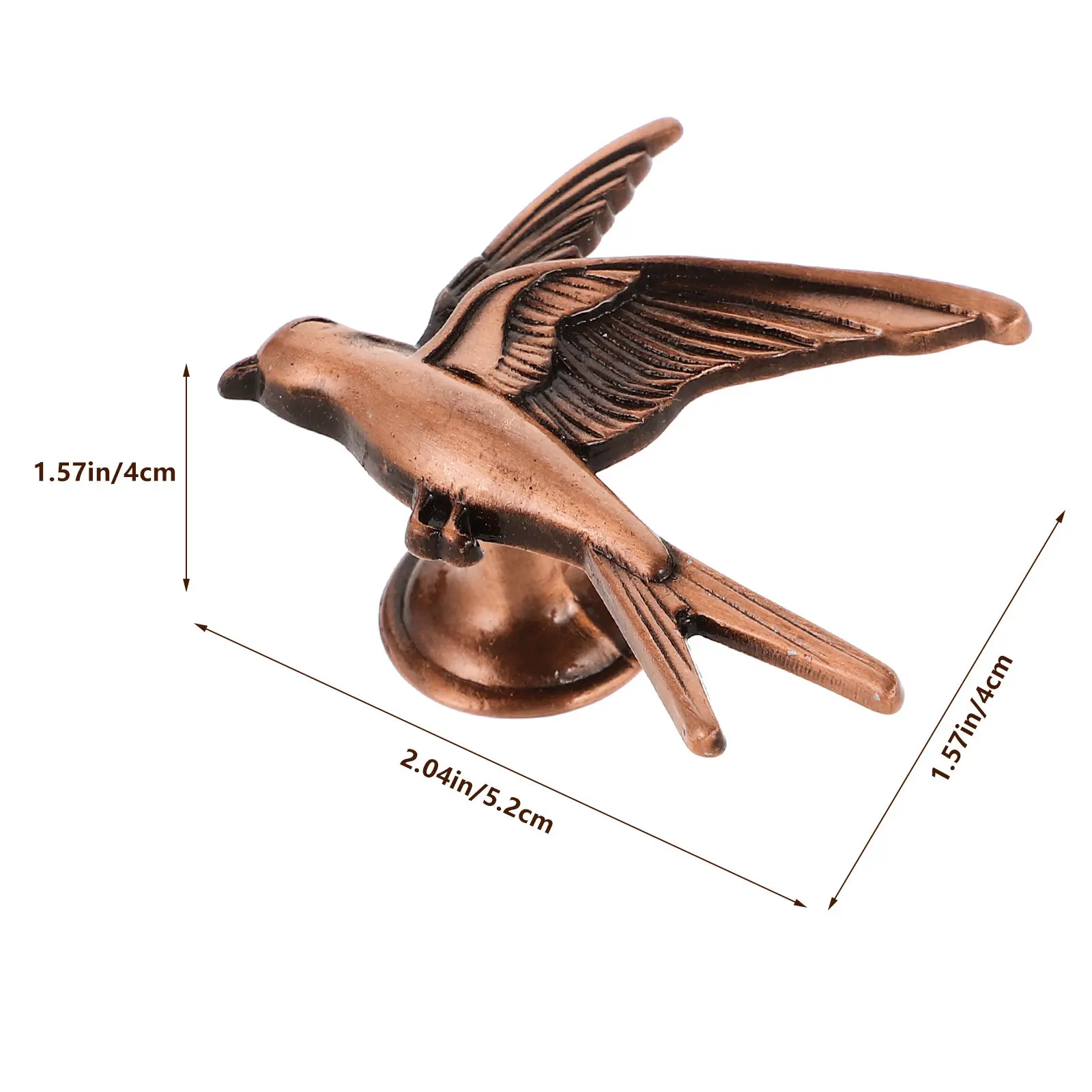 Bird-Shaped Metal Cabinet Handles 2pcs – Smooth Finish Drawer Pulls for Cabinets, Drawers & Furniture