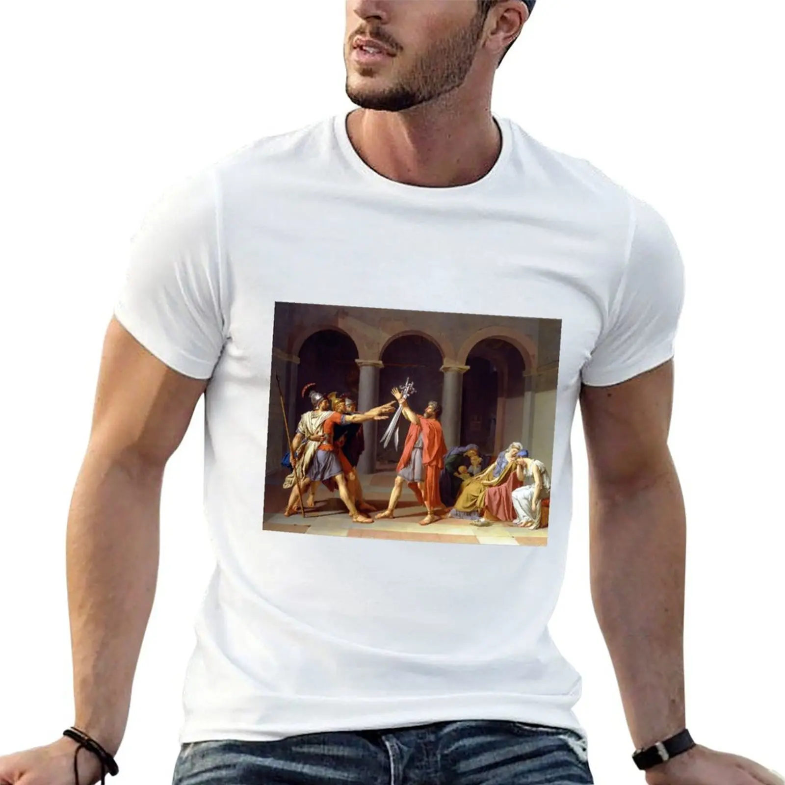 

Oath of the Horatii by Jacques-Louis David (1784) T-Shirt graphic t shirts for man printed t shirts for man T-Shirt