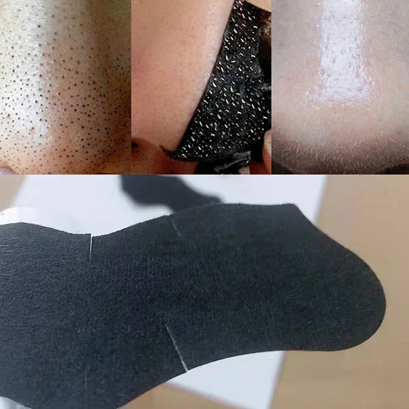 10 Stück Bambuskohle Mitesser Entfernung Nasenmaske Tiefenreinigung Poren Akne Streifen Nasenpflege Patch Glatte Haut Schönheitswerkzeug