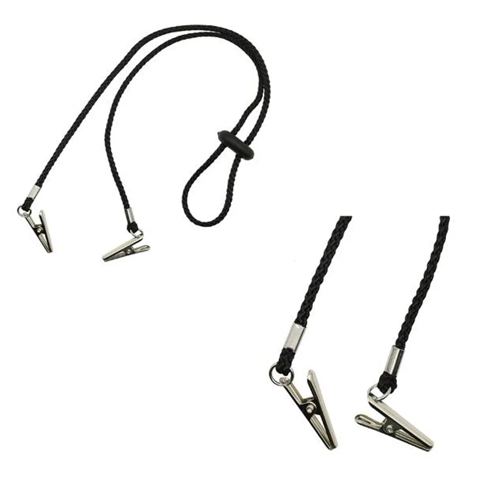 

5pcs Napkin Clips Durable Lightweight Adjustable Bib Clip Chain Holder Elderly Adult Clothes Clean Child Accessories