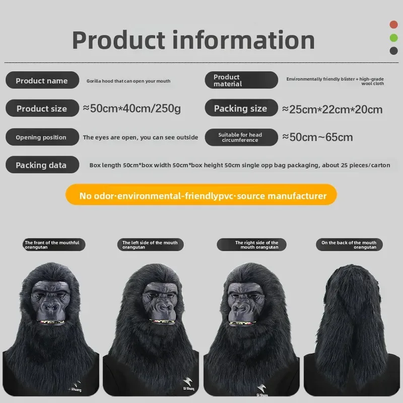 Plush Fox With Movable Mouth Full Head Dog Wolf Masks Realistic Animal Mask Halloween Party Cosplay Costume Props om[8