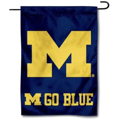 Michigan Wolverines Premium Garden Flag 12” X 18” Wolverines “Go Blue” Yard Flag