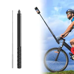 HONGDAK 2m Metal Invisible Extended Edition Selfie Stick Scalable Monopod for Insta360 X2 X3 Accessories For GoPro Stick Tripod