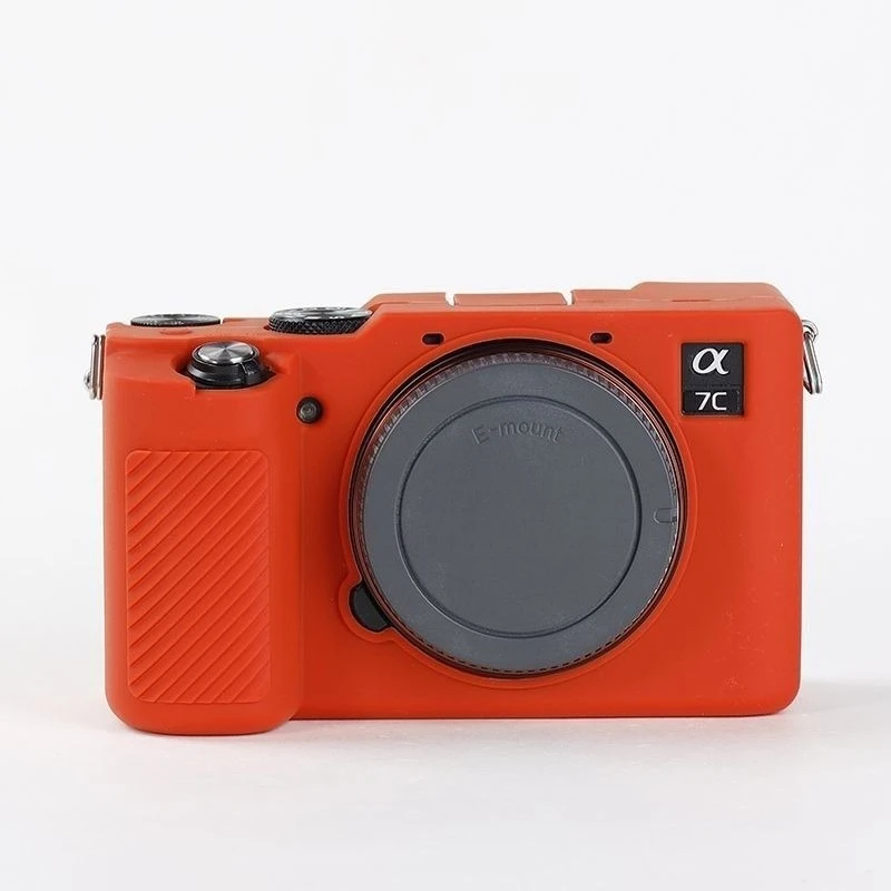 Armor Skin Body Protective Cover For Sony A7C silicone cover special soft silicone camera bag anti-drop+ 1PCS free tempered film
