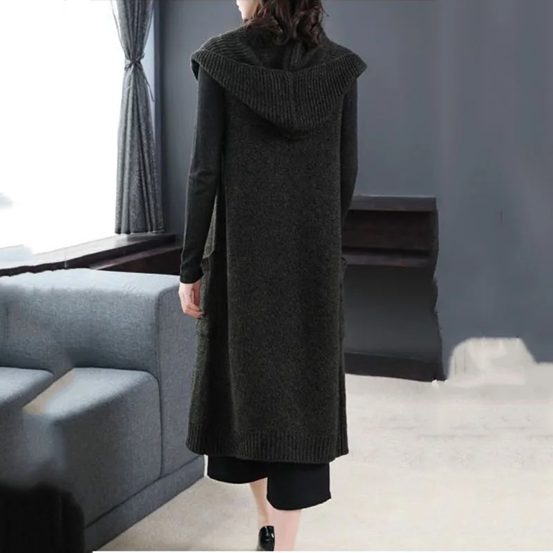 2023 New Autumn Winter Mid Mother Vest Jacket Women Fashion Long Sleeveless Waistcoat Coats Female Casual Outerwear Ladies Tops