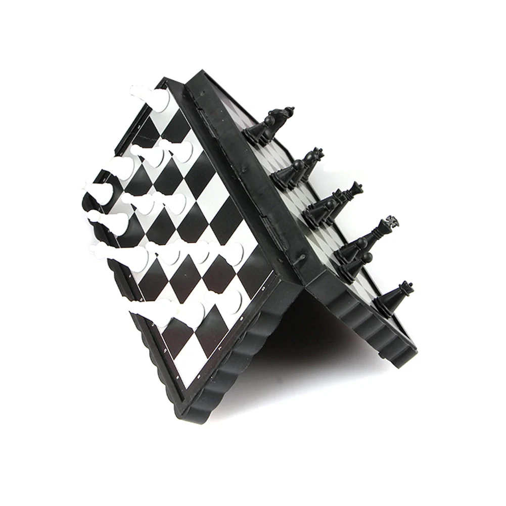 

Mini Chess Board Magnetic Board Games Folding Draughts Portable Ludo Snakes and Ladders for Friend Children Gift Camping Travel