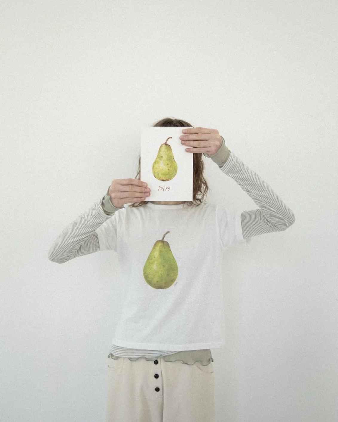 

Fre Fruit Pear Print ort Sve Fitted T-irt Women's Commute Sle Cotton Moisture ng round Ne Regular Fit T-irt