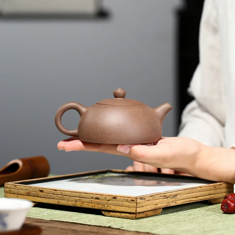 High Quality Yixing Handmade Green Tea Purple Clay Teapot Set Ore Gray Segment Mud Half Month Household