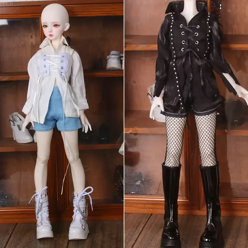 

Кукольная одежда, костюм для куклы Bjd 60/45/30 см, рубашка + шорты + жилет, игрушки для девочек, платье, игровой домик, 1/3 1/4 1/6, аксессуары для кукол, без куклы