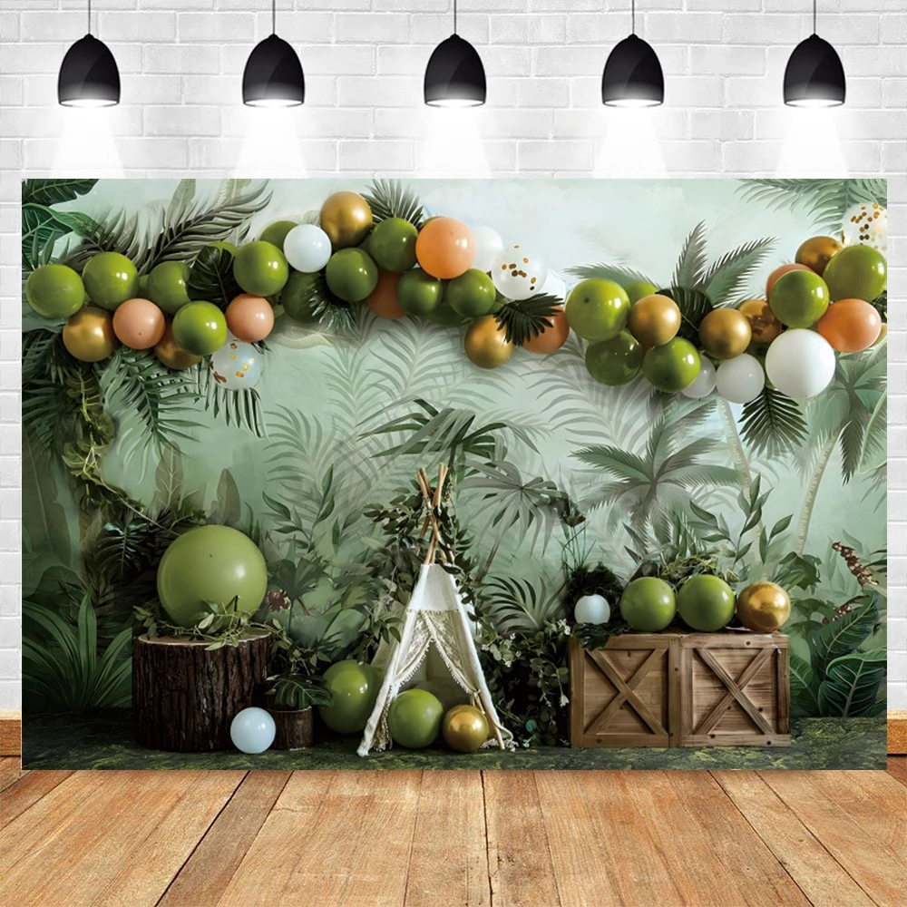 Jungle Safari Farm Animals Party Backdrop for Photography Newborn Baby 1st Birthday Decor Kids Portrait Background Photo Studio