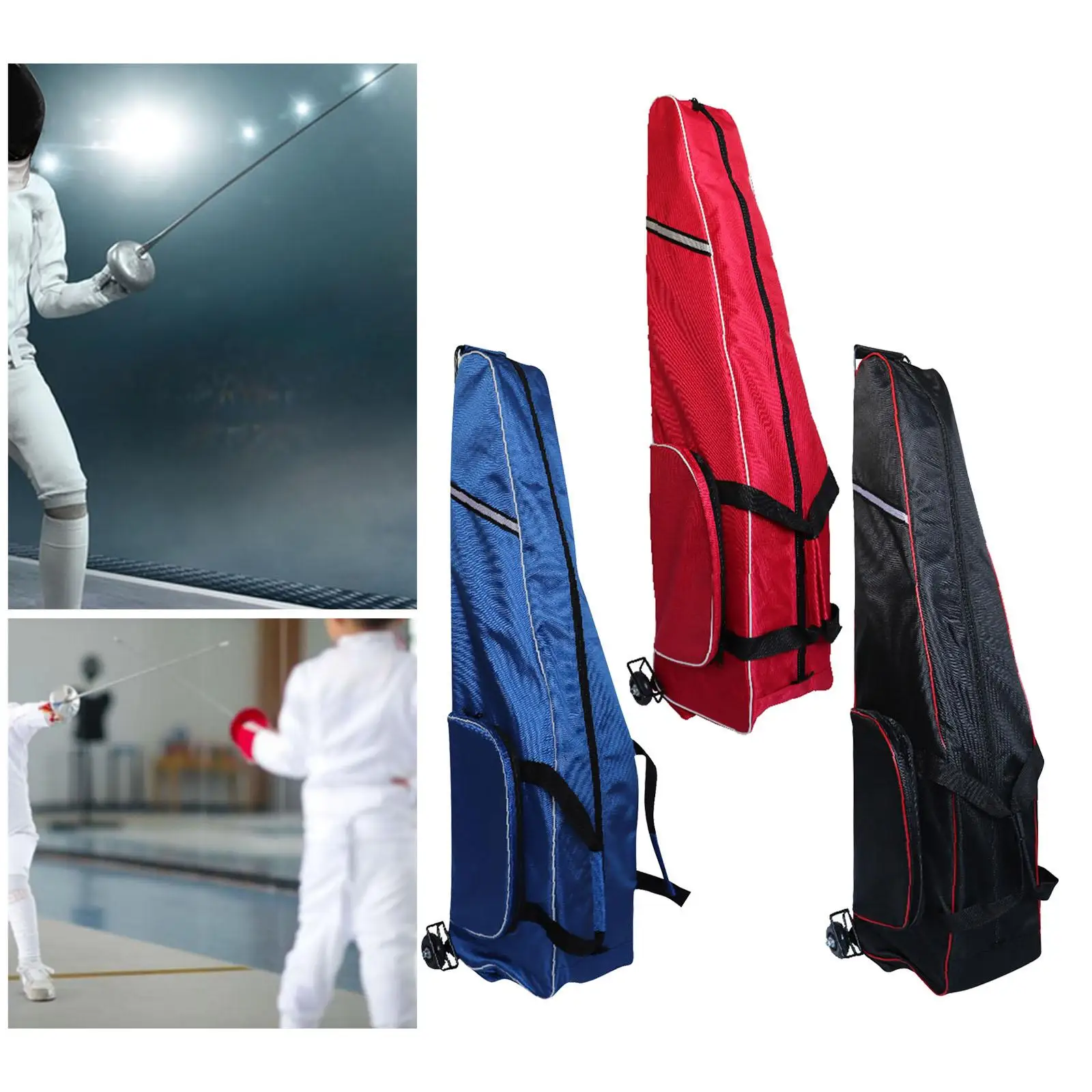 Fencing Backpack Trolley Case Practical Fencers Accessory Oxford Cloth Large Capacity with Handle Universal Handbag Fencing Bag