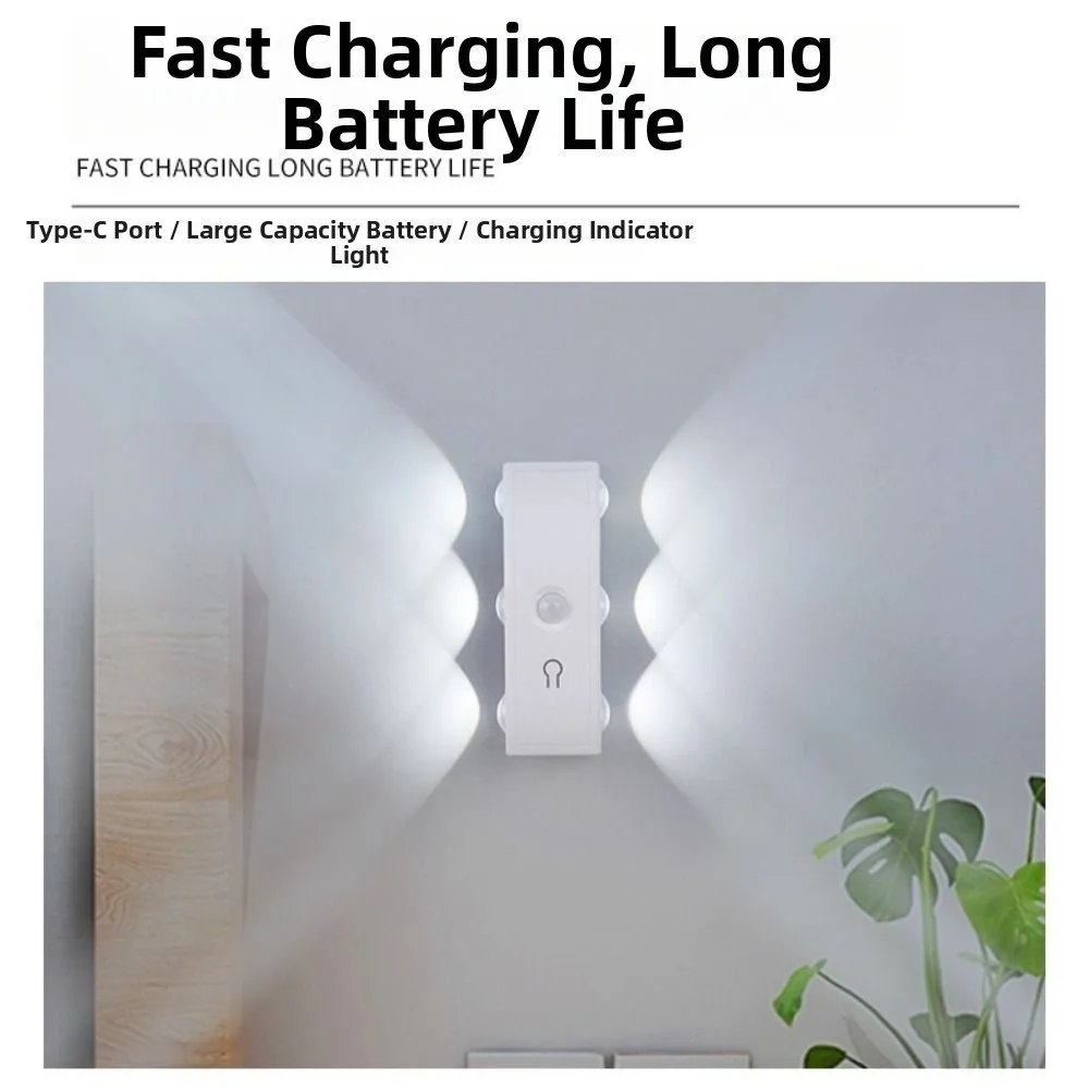 

3 colors / RGB Motion Sensor Wall Light USB Rechargeable Magnetic RGB Wall Lamp Smart Sensor Dimmable Rechargeable Night Light