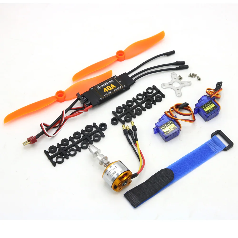 A2212 2212 2200KV 1400KV 1000KV Brushless Motor 30A 40A / 40A BLheli ESC SG90 9G Micro Servo for RC Fixed Wing Plane Helicopter